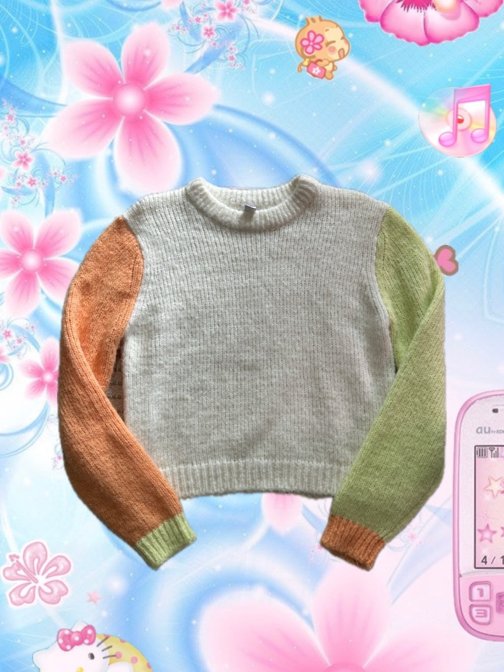 Colorblock Crewneck Sweater